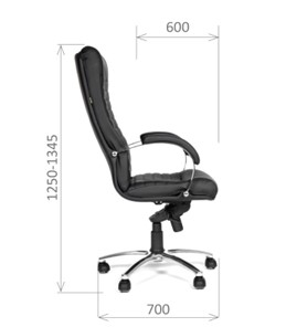 Офисное кресло CHAIRMAN 480 Экокожа премиум черная в Саранске - предосмотр 2